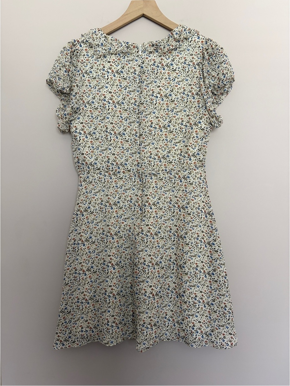 Madewell Silk Ruffle Neck Mini Dress - Picture 5 of 6